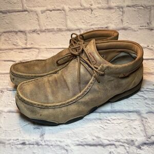 Twisted X Brown Leather Ankle Driving Boots Men's 11M #MDM0003